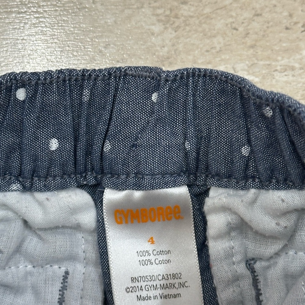 Gymboree Girls Denim Polka Dot Shorts Size 4 - Picture 2 of 3